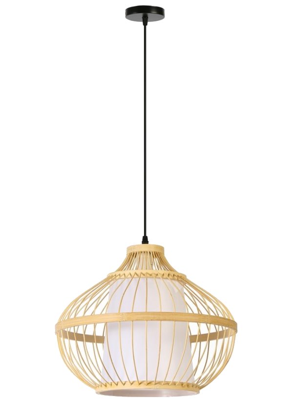 IMMAX BOHO PINCHOS designové závěsné svítidlo, D40cm, E27, bambusové dřevo 08256L