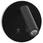 IMMAX GOAL designové nástěnné LED svítidlo, 2 vypínače, 6W, černé 08274L