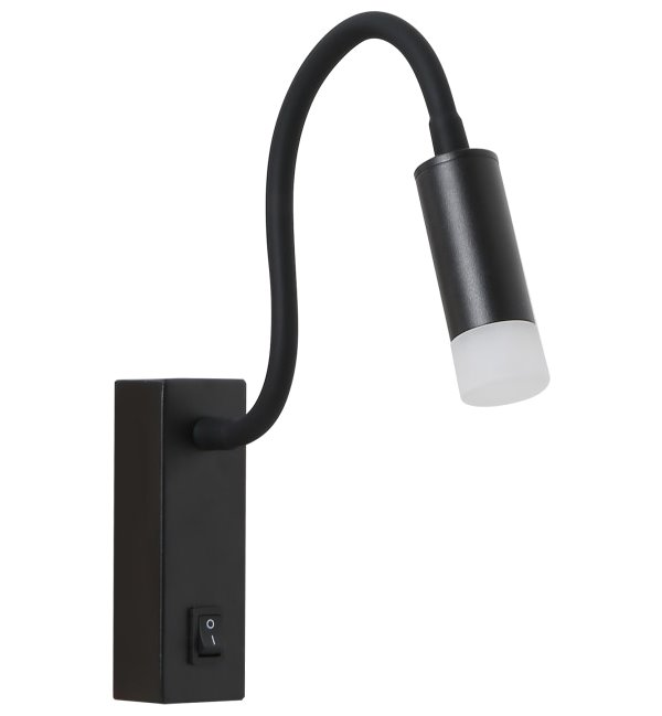 IMMAX GOAL designové nástěnné LED svítidlo, vypínač, 3W, černé 08282L