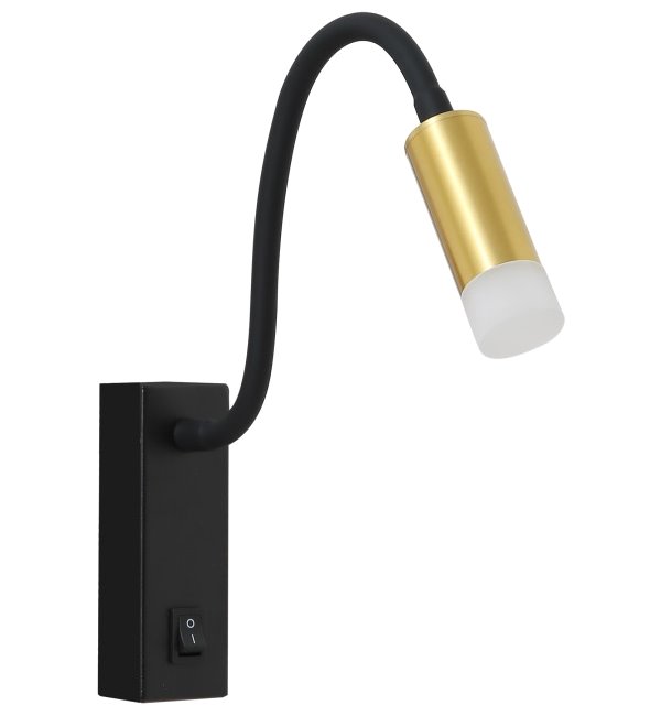 IMMAX GOAL designové nástěnné LED svítidlo, vypínač, 3W, černo-zlaté 08283L