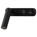 IMMAX GOAL designové nástěnné LED svítidlo, vypínač, USB, 3W, černé 08278L