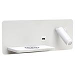 IMMAX LED Be PREPARE 4v1, bodové svítidlo s Qi nabíjením, USB, bílé, varianta levá 08286L