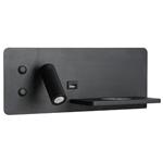 IMMAX LED Be PREPARE 4v1, bodové svítidlo s Qi nabíjením, USB, černé, varianta pravá 08287L