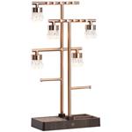 IMMAX LED dekorativní lampička 2v1 LUMITREE/ organizér na šperky/ 1,5W/ 5V/1A/ 3000K/ USB-C/ růžové zlato 09112L