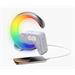 IMMAX LED relaxační lampička FLAMINGO/ Qi nabíjení/ budík/ RGB/ 300lm/ USB výstup/ BT 5.1/ stříbrná 08987L