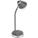 IMMAX LED stolní lampička FINCH/ Qi nabíjení/ 9W/ 12V/2A/ stmívatelná/ šedá + stříbrné prvky 08972L