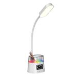 IMMAX LED stolní lampička FRESHMAN s RGB podsvícením/ 10W/ 350lm/ 5V/2A/ držák na tužky/ bílá 08980L