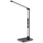 IMMAX LED stolní lampička HERON NEW/ Qi nabíjení/ 8,5W/ DC 12V/2A/ stmívatelná/ sklápěcí rameno/ stříbrná 09105L