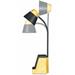 IMMAX LED stolní lampička IDEAL/ Qi nabíjení/ CCT/ 8W/ 800lm/ budík s hodinami/ světlé dřevo/černá 09000L