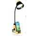 IMMAX LED stolní lampička IDEAL/ Qi nabíjení/ CCT/ 8W/ 800lm/ budík s hodinami/ světlé dřevo/černá 09000L