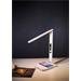 IMMAX LED stolní lampička Kingfisher/ Qi nabíjení/ 8,5W/ 400lm/ 12V/2,5A/ 3 barvy světla/ sklápěcí rameno/ bílá 08966L