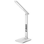 IMMAX LED stolní lampička Kingfisher/ Qi nabíjení/ 8,5W/ 400lm/ 12V/2,5A/ 3 barvy světla/ sklápěcí rameno/ bílá 08966L