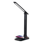 IMMAX LED stolní lampička LUMI/ Qi nabíjení/ 7W/ 300lm/ 12V/2A/ stmívatelná/ černá 09106L
