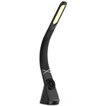 IMMAX LED stolní lampička MAGIC/ magnetické Qi nabíjení/ ohebný krk/ 12,5W/ 9V/2,22A/ 320lm/ USB-C/ černá 09110L