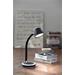 IMMAX LED stolní lampička PERLA/ Qi nabíjení/ 18W/ DC 12V/1,5A/ 270lm/ černo-šedá/ kovový detail 08996L