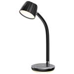 IMMAX LED stolní lampička PERLA/ Qi nabíjení/ 18W/ DC 12V/1,5A/ 270lm/ černo-šedá/ kovový detail 08996L