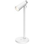 IMMAX LED stolní lampička TIT/ Qi nabíjení/ 12W/ DC12V/1A/ 100-240 VAC/ 150lm/ bílá se stříbrnými prvky 08990L