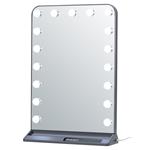 IMMAX LED zrcadlo HOLLYWOOD Make-up/ CCT/ LCD display/ USB C/A výstupy/ šedé 09101L