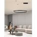 IMMAX NEO FINO NEW SMART závěsné svítidlo 1 kruh, 80cm, 60W, černé, Zigbee 3.0, TUYA 07215L