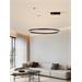 IMMAX NEO FINO NEW SMART závěsné svítidlo 1 kruh, 80cm, 60W, černé, Zigbee 3.0, TUYA 07215L