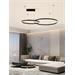 IMMAX NEO FINO NEW SMART závěsné svítidlo 2 kruhy, 60+80cm, 93W, černé, Zigbee 3.0, TUYA 07216L