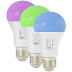 IMMAX NEO LITE SMART 3x žárovka LED E27 9W RGB+CCT barevná a bílá, stmívatelná, WiFi 07712C