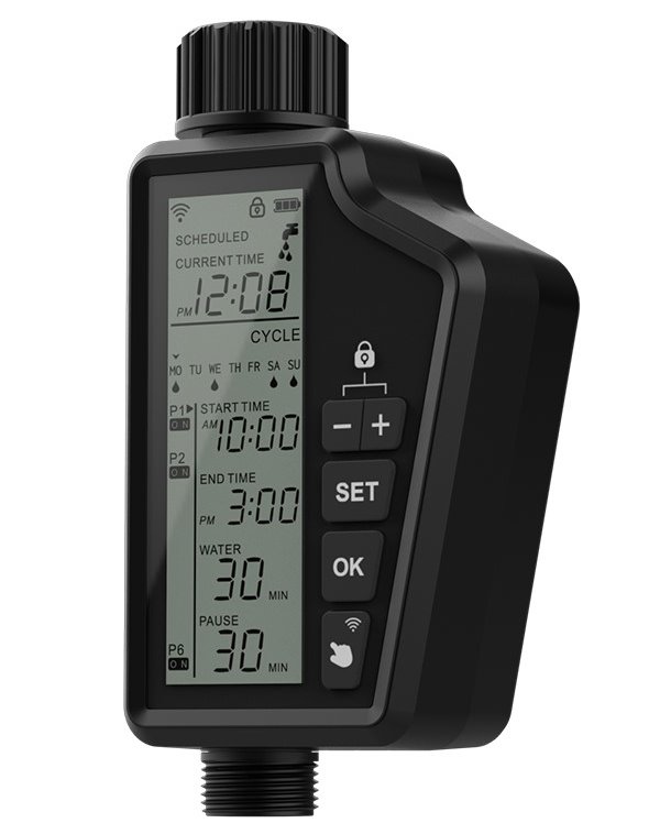 IMMAX NEO LITE SMART zavlažovací ventil, Wi-Fi, IP65, černý, TUYA 07556L