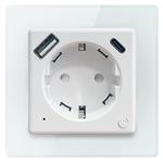 IMMAX NEO SMART chytrá vnitřní zásuvka Nexa bez kolíku (typ F)/ 1x USB/ 1x USB-C/ PD 20W/ Zigbee/ LIDL/ TUYA 07552L