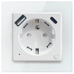 IMMAX NEO SMART chytrá vnitřní zásuvka Nexa s kolíkem (typ E)/ 16A/ 1x USB/ 1x USB-C/ PD 20W/ Wi-Fi/ LIDL/ TUYA 07544L