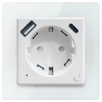 IMMAX NEO SMART vnitřní zásuvka Nexa bez kolíku (typ F)/ 16A/ 1x USB/ 1x USB-C/ PD 20W/ Wi-Fi/ LIDL/ TUYA 07545L
