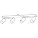 IMMAX PUNTO-4 stropní, nástěnné bodové svítidlo linear, 4 hlavy, černé, pro zdroj typu GU10 08248L