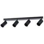 IMMAX PUNTO-4 stropní, nástěnné bodové svítidlo linear, 4 hlavy, černé, pro zdroj typu GU10 08248L