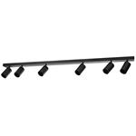 IMMAX PUNTO-6 stropní, nástěnné bodové svítidlo, linear, 6 hlav, černé, pro zdroj typu GU10 08250L