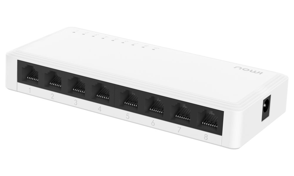 Imou by Dahua switch SG108C-V2/ 8x Gigabit port/ 10/100/1000 Mbps RJ45 ports/ 16 Gbps/ napájení DC5V1A/ č SG108C-V2-imou