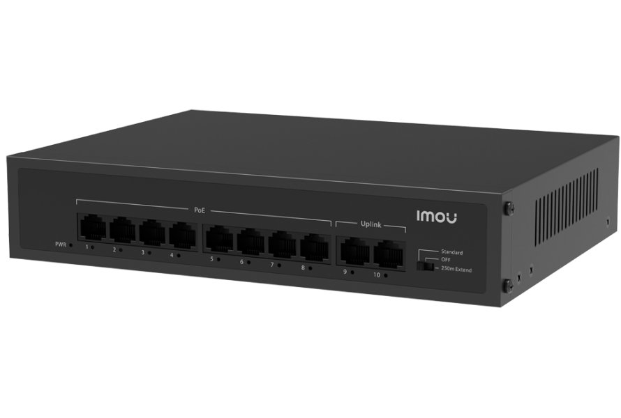 Imou switch SF110P/ 8x 10/100 M PoE port/ 2x 10/100M Uplink port/ IEEE 802.3af/at/ 1.6Gbps/ černý SF110P-65-imou