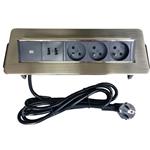 IN Výklopná lišta, 3 zásuvky + 2 USB 8595685530109