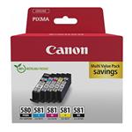 INK CARTRIDGES PGI-580/CLI-581 PGBK/C/M/Y/BK MULTI NON-BLISTERED PROD, UCTS W/O SECURITY 2078C007