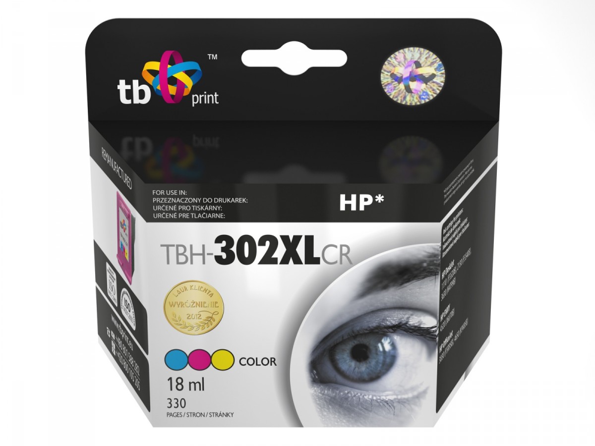 Ink. kazeta TB kompat. s HP F6U67AE, reman. TBH-302XLCR
