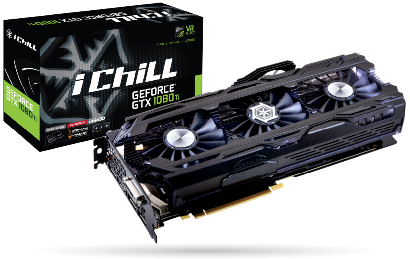 Inno3D iChill GeForce GTX 1080 TI X4 ULTRA, 11GB GDDR5X, HDMI/DP/DVI C108T4-1SDN-Q6MNX