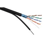 Instalační kabel Solarix venkovní FTP, Cat5E, drát, PE, samonosný, cívka 305m SXKD-5E-FTP-PE-SAM