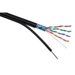Inštalačný kábel Solarix outdoor FTP, Cat5E, drôt, PE, samonosný, cievka 305 m SXKD-5E-FTP-PE-SAM 27655195