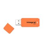 Integral Neon - Jednotka USB flash - 16 GB - USB 2.0 - oranžová INFD16GBNEONOR
