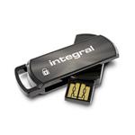 Integral Secure 360 - Jednotka USB flash - 16 GB - USB 2.0 - stylově černá INFD16GB360SECV2