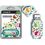 Integral Xpression Pattern Owls - Jednotka USB flash - 16 GB - USB 2.0 INFD16GBXPROWLS