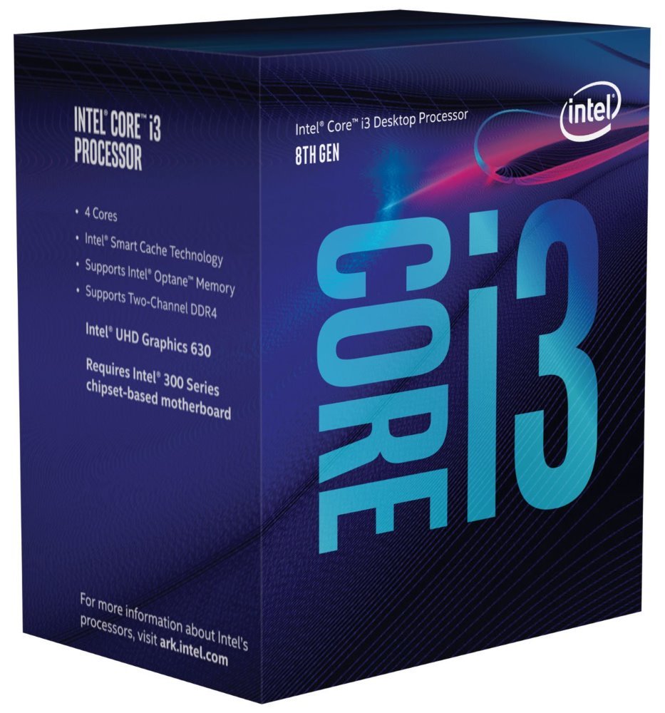 Intel Core i3 8100 - 3.1 GHz - 4 jádra - 4 vlákna - 6 MB vyrovnávací paměť - LGA1151 Socket - OEM CM8068403377415