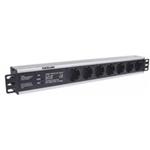 Intellinet 19" 1.5U Rackmount 7-Way Power Strip - German Type, rozvodný panel, 7x DE zásuvka, 3m kábel,přepäťová 714006