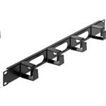 Intellinet káblový organizér do 19" racku - 4 háčiky, čierný, dlhé úchyty 711074