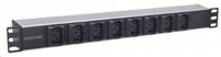 Intellinet rozvodný panel PDU, 8x C13 zásuvka, rack 1U, 2m odpojitelný kábel, proti vypadávaniu 163651