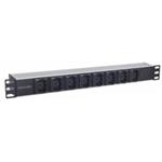 Intellinet rozvodný panel PDU, 8x C13 zásuvka, rack 1U, 2m odpojitelný kábel, proti vypadávaniu 163651