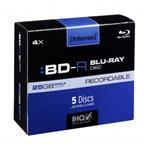 INTENSO Blu-Ray BD-R Slim Case 25GB 5ks 5001215